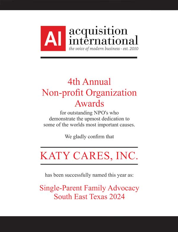 AI Award to Katy Cares 2024