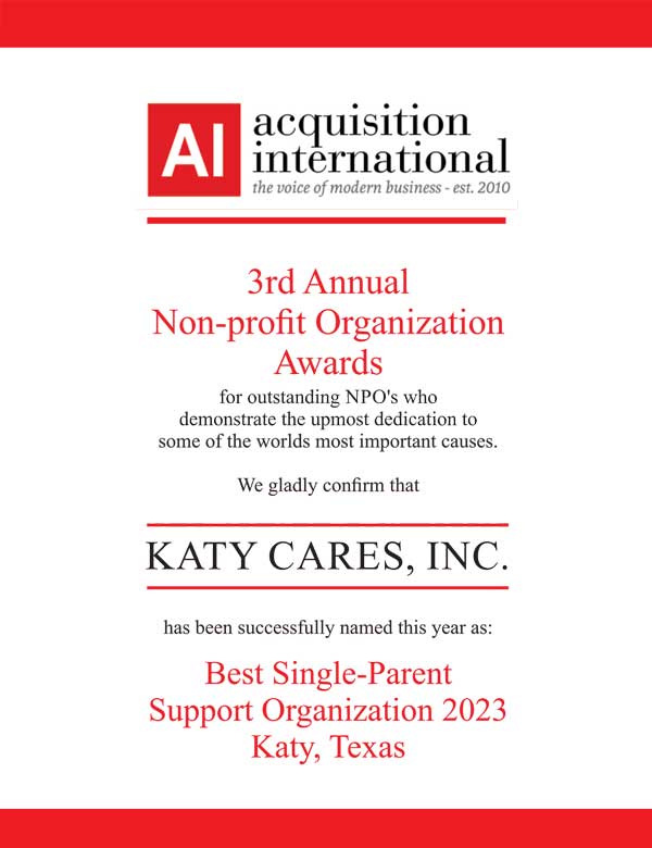 AI Award to Katy Cares 2023