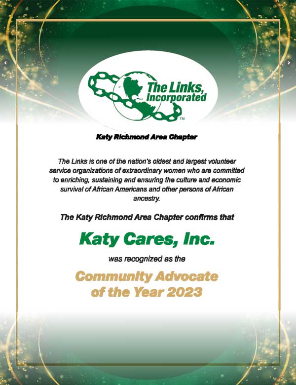 The Links Award to Katy Cares