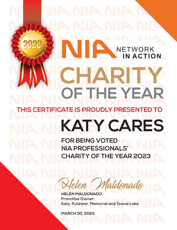 NIA Award to Katy Cares