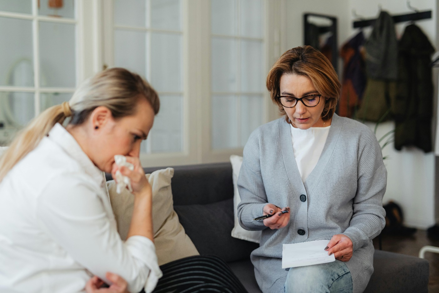 Therapy Counselor and Client